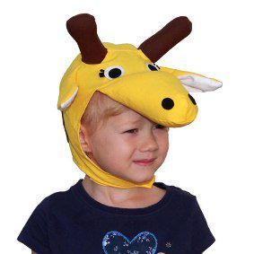 žirafe cepure maska bērnu